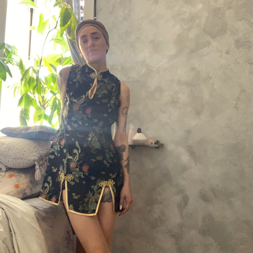 Mini dress with ornate design